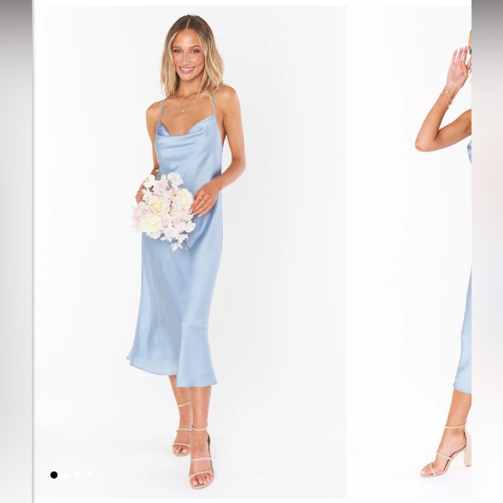 Show Me Your MuMu Light Blue Midi Dress